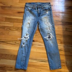 AEO cropped skinny jeans